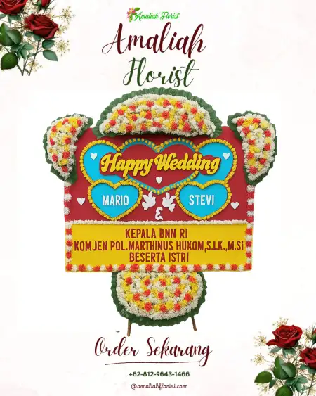 Papan Bunga Pernikahan Sepat